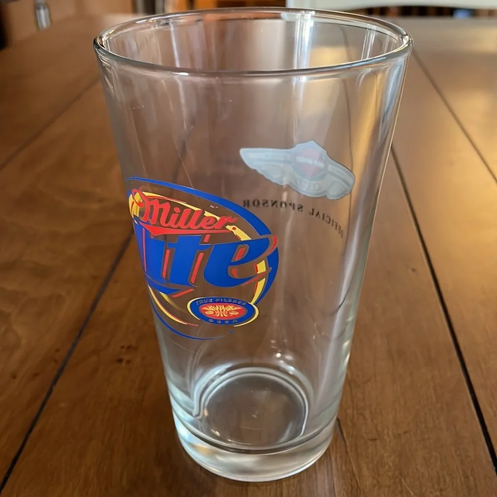 Miller Lite Harley-Davidson Pint Glass x2